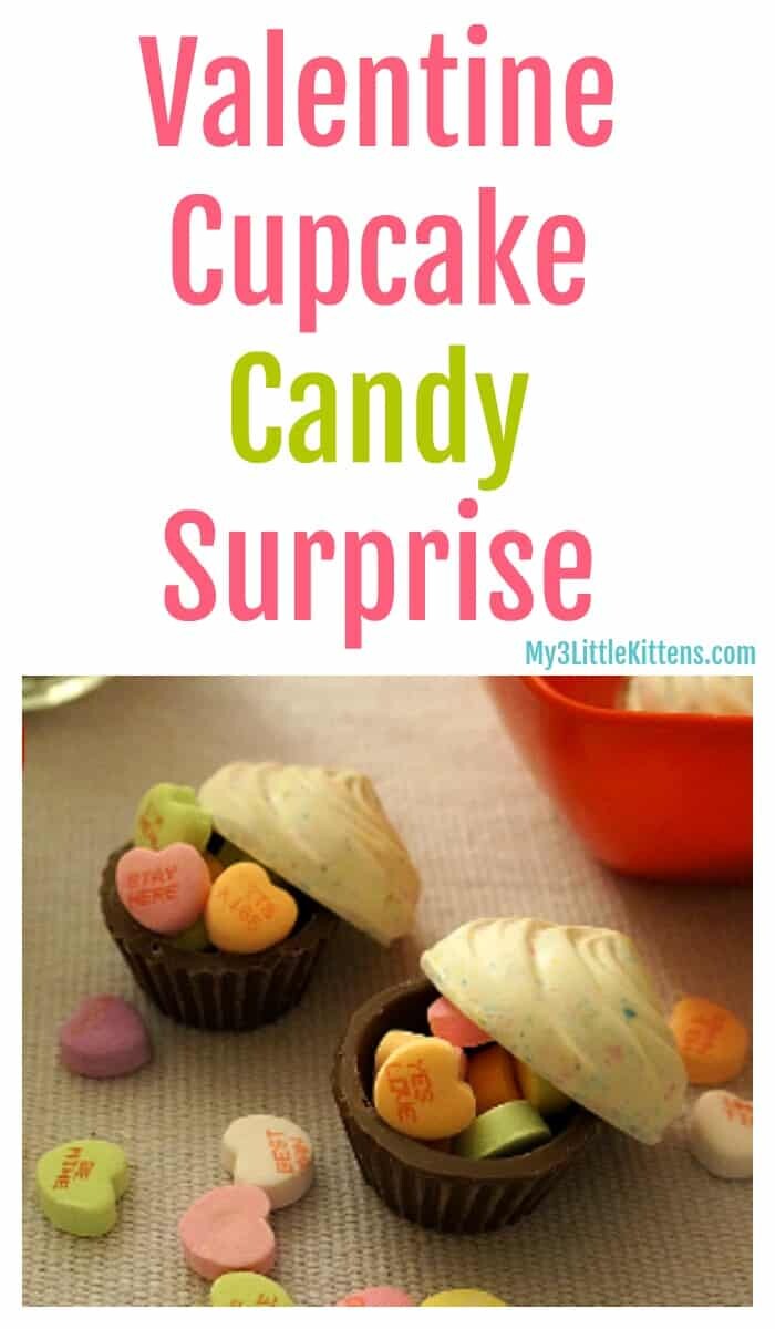 Valentine Cupcake Candy Surprise - Say I Love You With Heart Candy and Chocolates!
