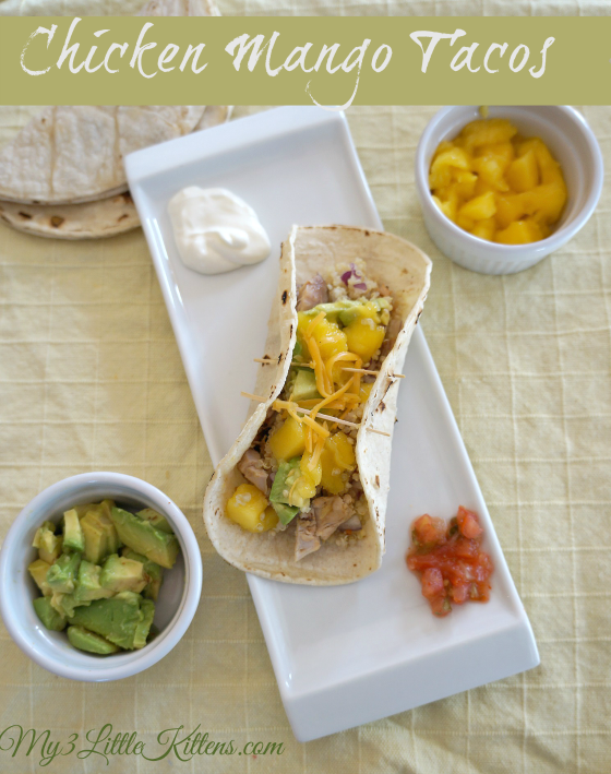 Chicken Mango Tacos that are fresh, easy and delicious!
