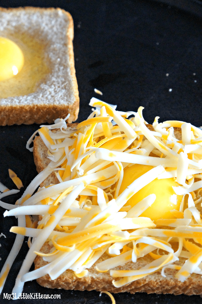 Cheesy Egg Toast Bake
