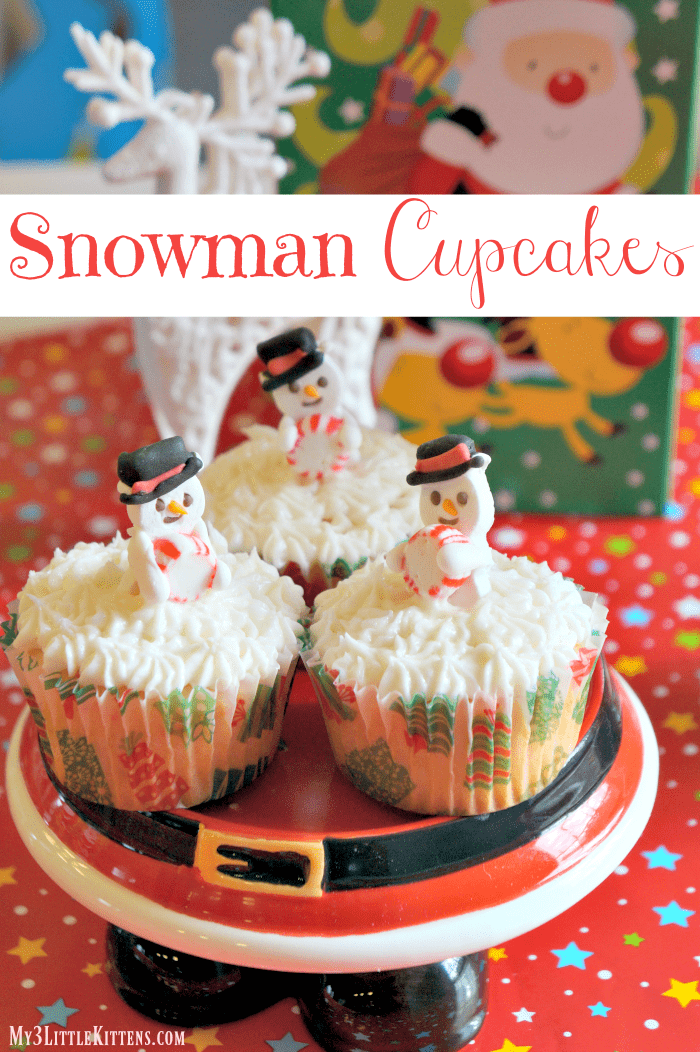 Want to make these cute & easy snowman cupcakes? Follow this detailed tutorial to make this delicious treat!