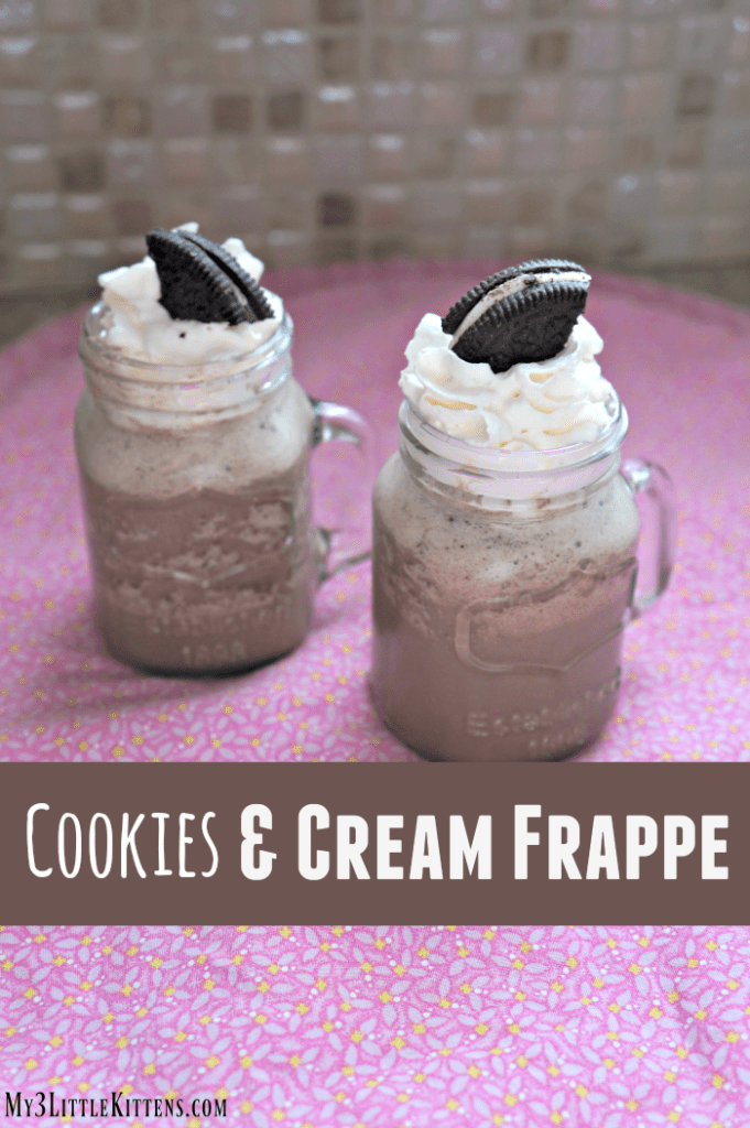 Easy Cookies And Cream Frappe My 3 Little Kittens 