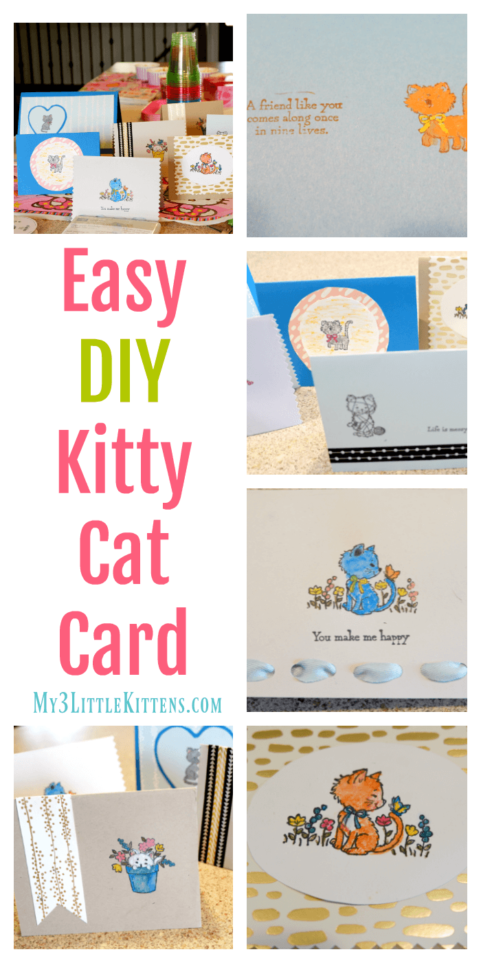 These Easy DIY Kitty Card Ideas for Stampin Up are homemade fantastic! Kid approved too!