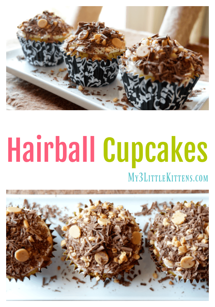 These Hairball Cupcakes are a delicious version vs the usual kitty cat mess!