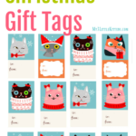 These Free Printable Cat Christmas Gift Tags. Say Merry Christmas the kitty way!