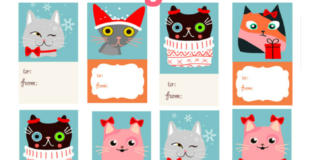 These Free Printable Cat Christmas Gift Tags. Say Merry Christmas the kitty way!