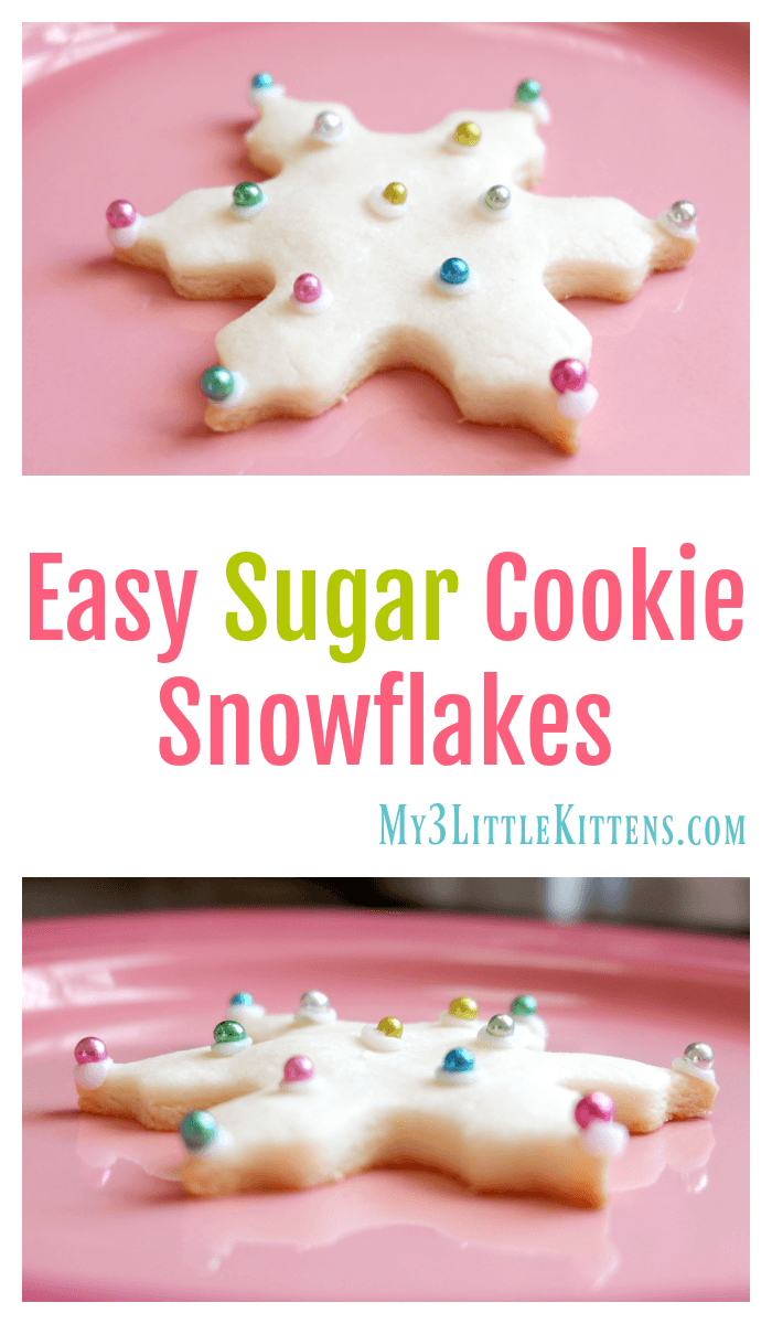 These Easy Sugar Cookie Snowflakes are the perfect cutouts for any occasion!