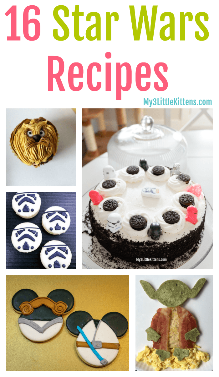 These 16 Star Wars Recipes are perfect for every occasion. Stormtropper, Darth Vader, Chewie, Yoda and all the favourites! May the 4th Be With You!